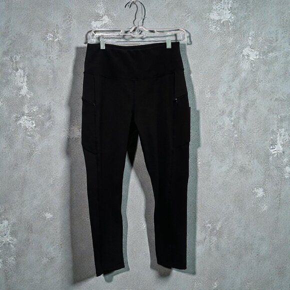 Level Up Active Black Leggings Medium Cargo Athleisure Gym Yoga Streetwear - Picture 1 of 8